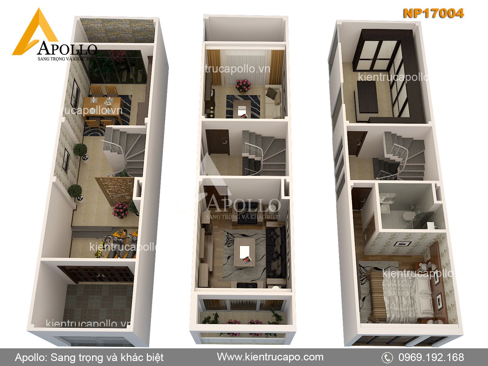 Mẫu nhà phố hiện đại, sang trọng 2024 (NP17004)